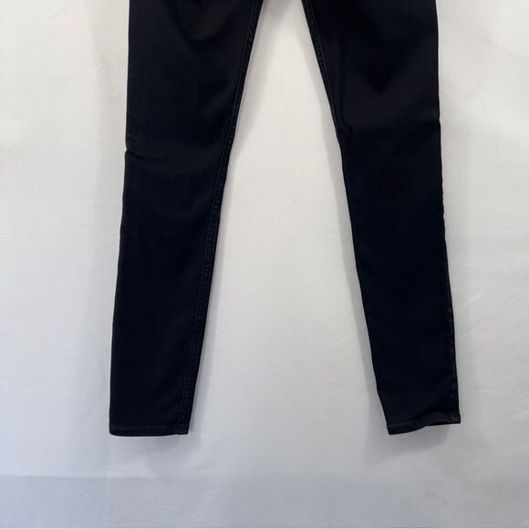 Abercrombie and Fitch High Rise Super Skinny Ankle Distressed Black Jeans 0687 - Picture 9 of 14